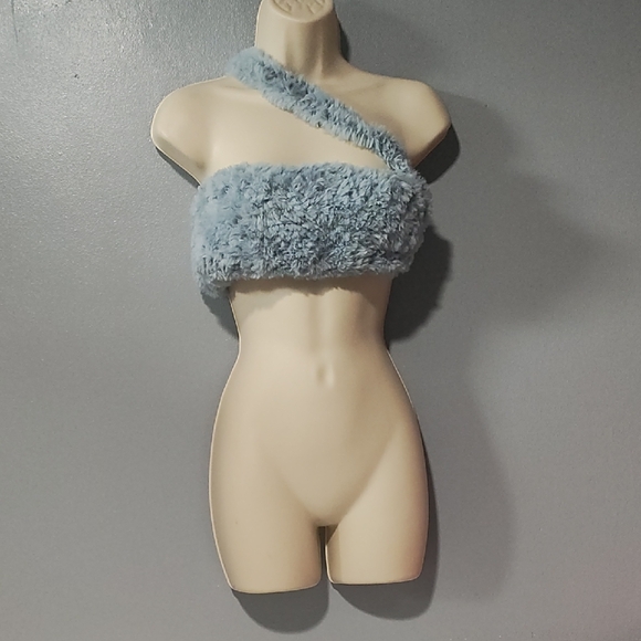 Cozy Blue Fuzzy Bandeau Handmade By The Stitch Fairy My Niece